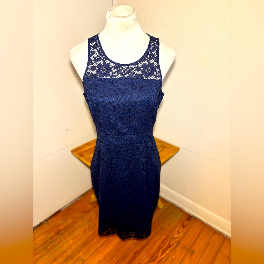 Alex & Alex Sleeveless Lace Sheath Dress